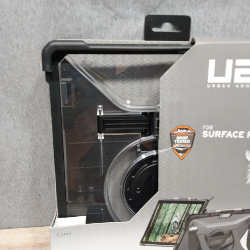 UAG Microsoft Surface Pro 9 Case Plasma Series Rugged Hand Strap Clear Black